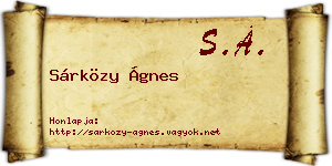 Sárközy Ágnes névjegykártya