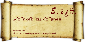 Sárközy Ágnes névjegykártya